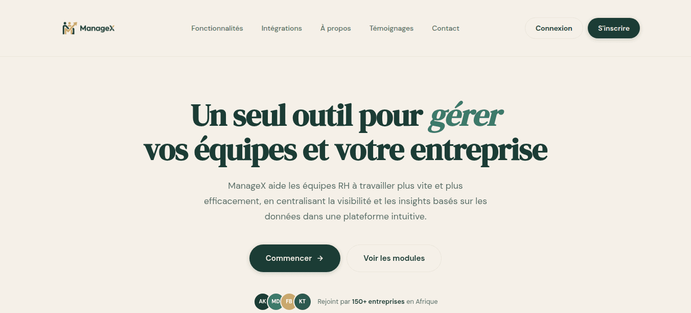 Couverture du projet ManageX