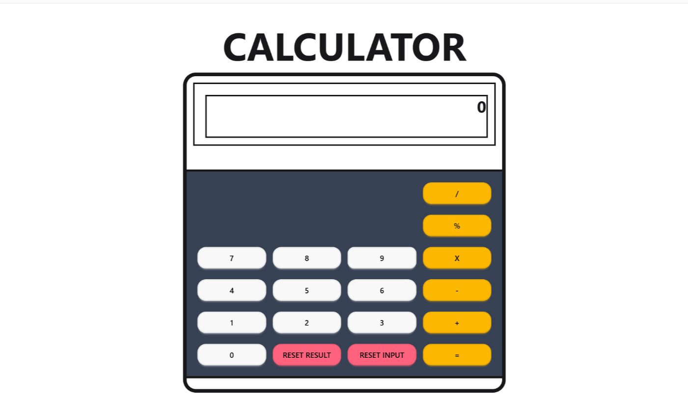 Capture du projet Calculatrice Moderne